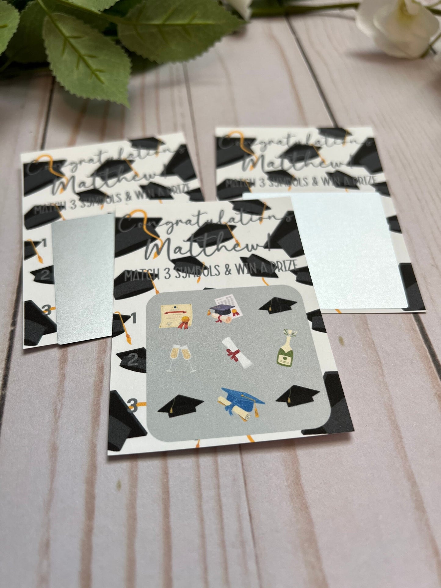 Graduation Party Scratch Game--Graduation Lottery Game-Grad Party Ticket-Custom Grad Game-Graduate Scratch Reveal-Scratch and Win