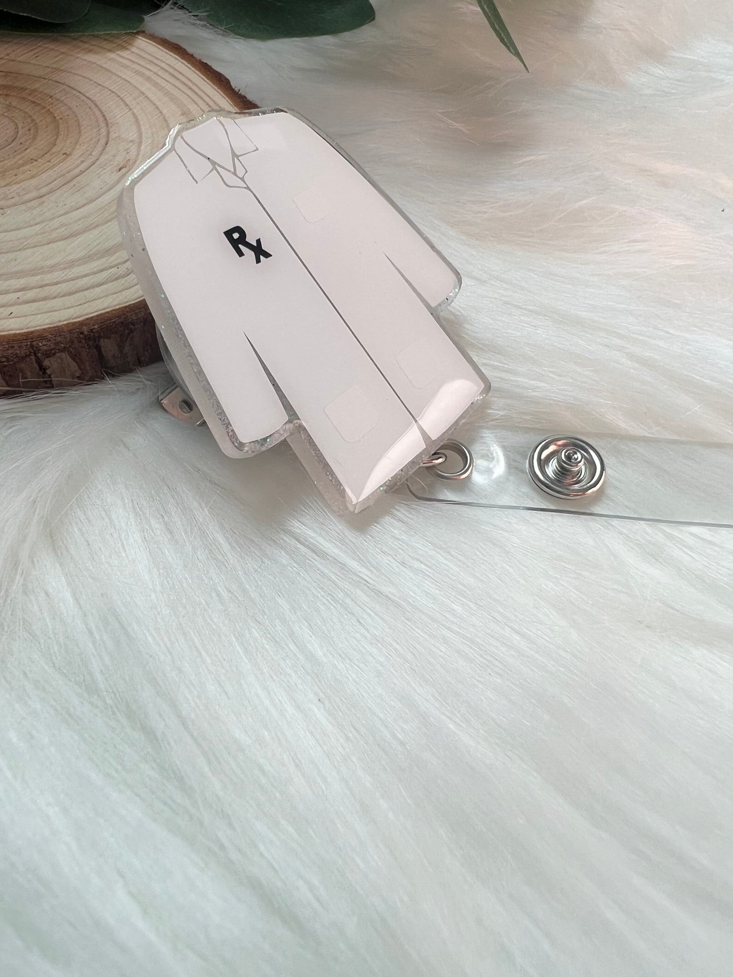 White Coat Badge Reel-- Pharmacy Badge Reel-Medical Badge Reel-Pharmacy Student Gift-RX Badge Reel-Pharmacist Badge Gift-Pharmacy Grad