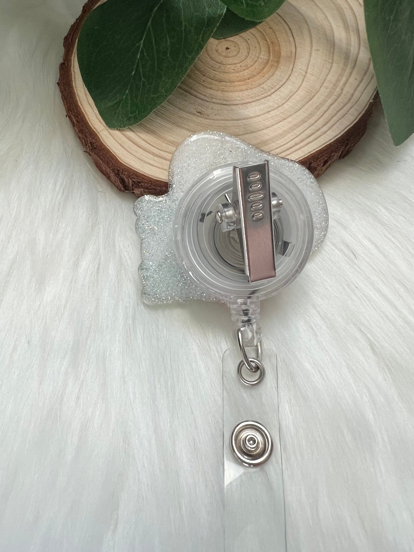 Melted Snowman Badge Reel--Christmas Badge Reel-Nurse Badge Reel-Winter Badge Reel-Glitter Badge Reel-Festive Badge Reel-Stocking Stuffer