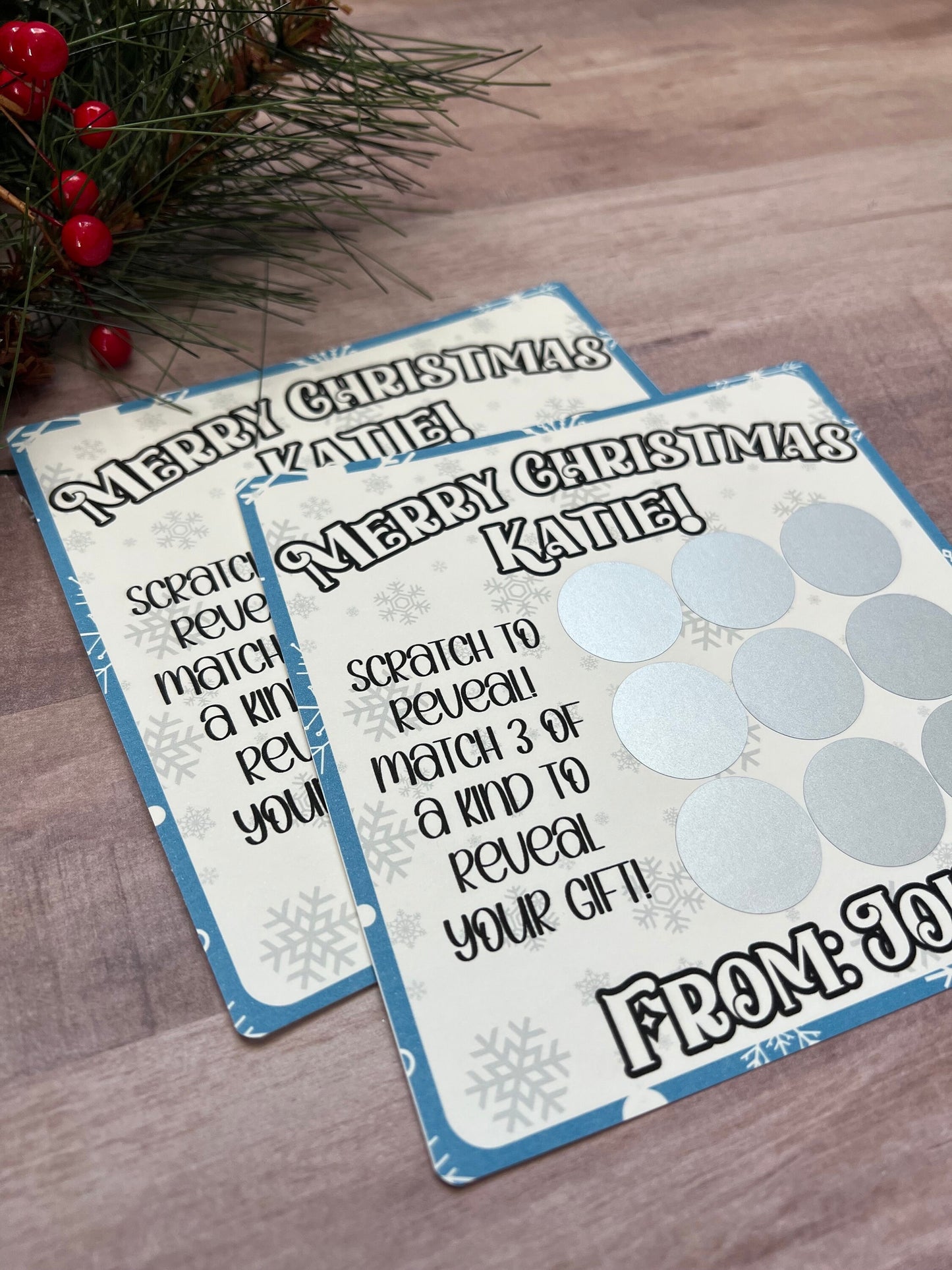 Christmas Scratch and Match Card-- Concert Ticket-Custom Concert-Concert Gift-Christmas Gift Reveal-Ticket Gift-Event Ticket Card