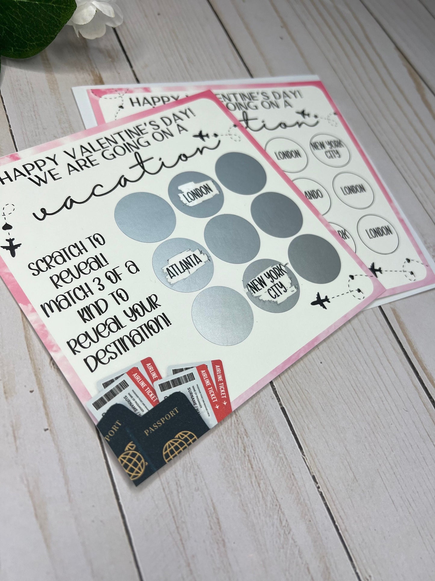 Valentine’s Travel Scratch and Match Vacation Reveal--Secret Message-Vacation Reveal-Surprise Trip Ticket-Couples Trip 2024