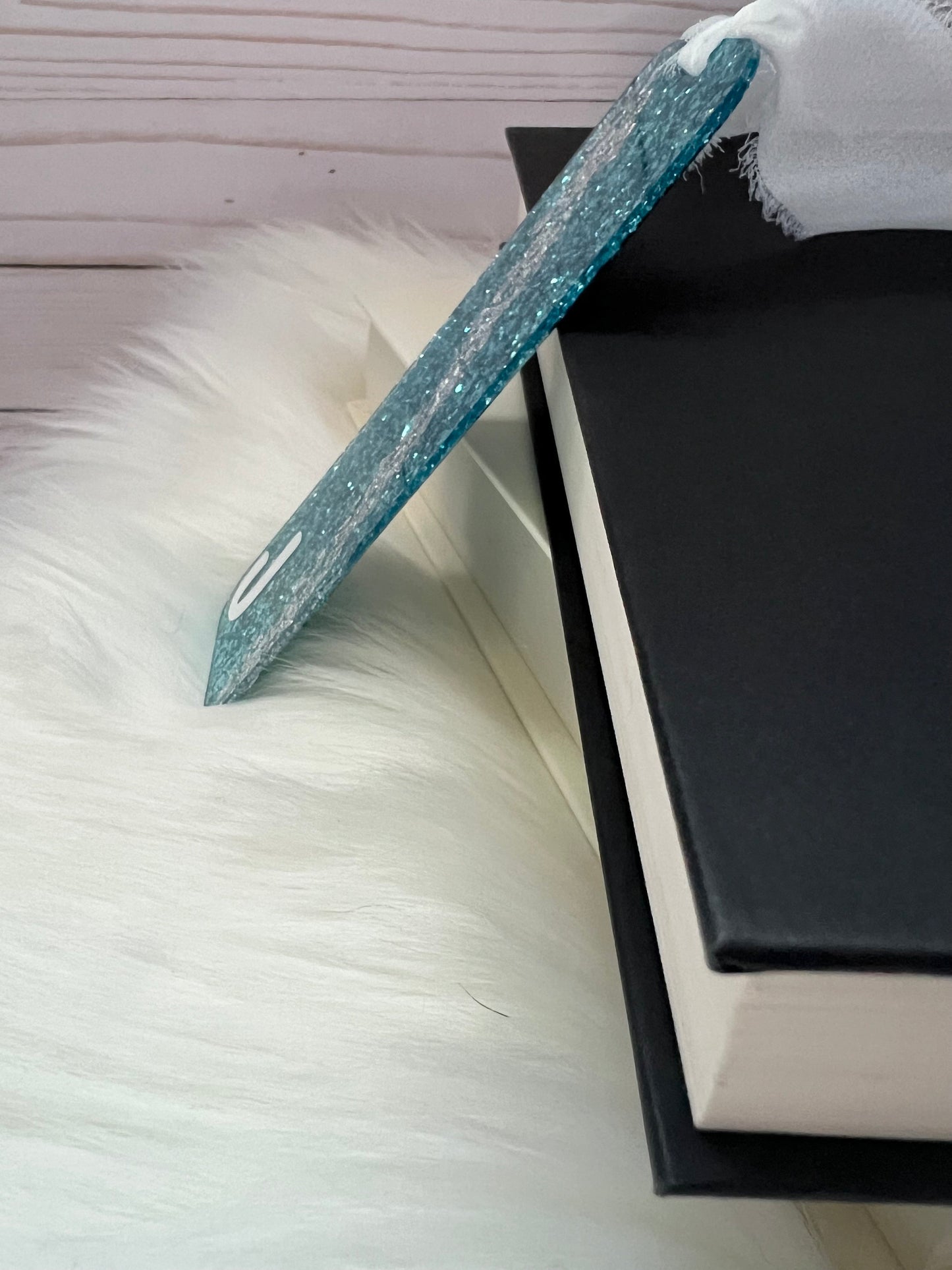 Custom Glitter and Foil Initial Bookmark--Book Lover Gift-Personalized Bookmark-Glitter Acrylic Bookmark-Gift for Readers-Cute Bookmark Gift