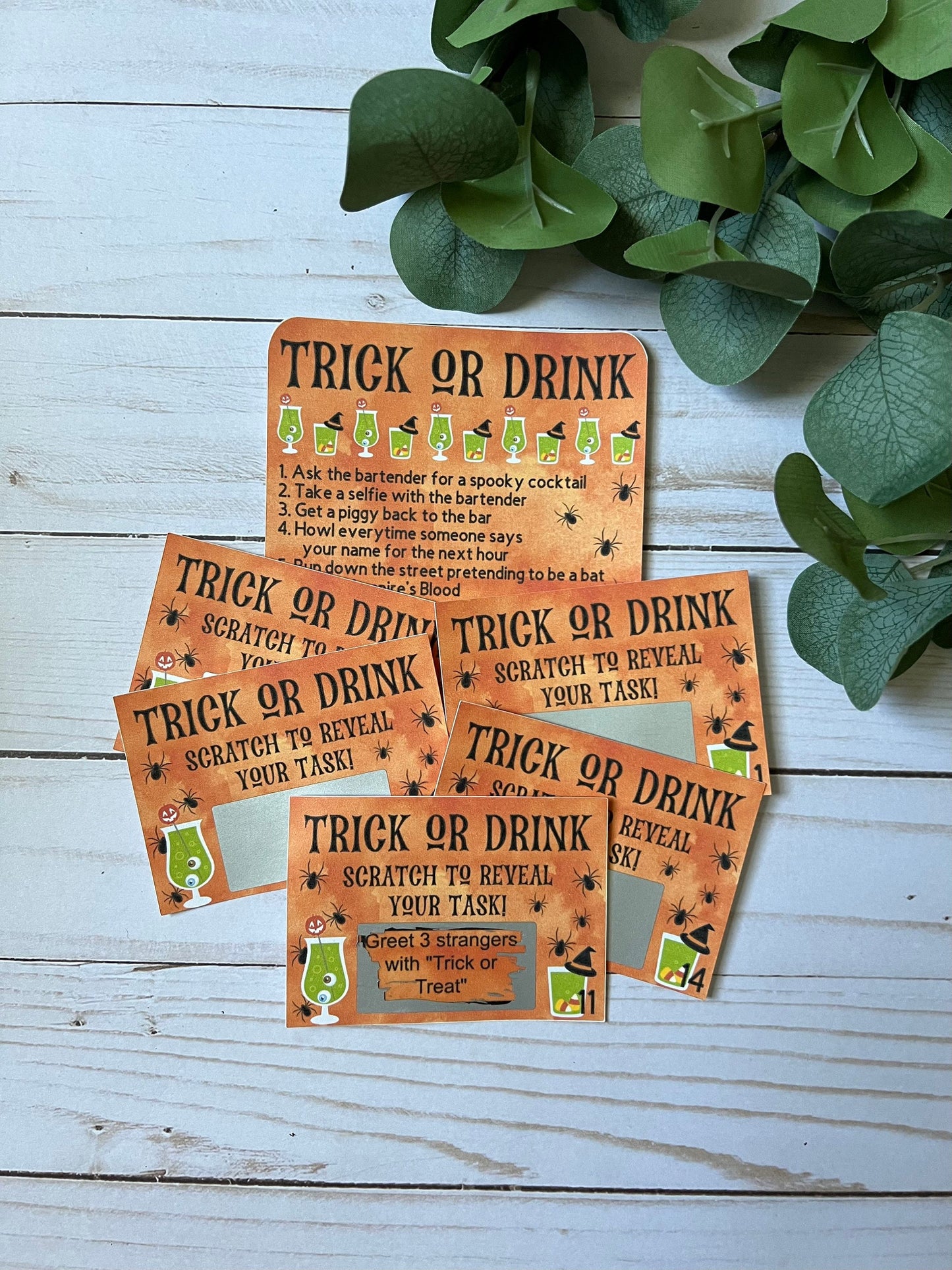 Trick or Drink Scavenger Hunt-- Halloween Bar Crawl-Drink or Dare-Drink Up Witches-Adult Scavenger Hunt-Halloween Party-Spooky Games