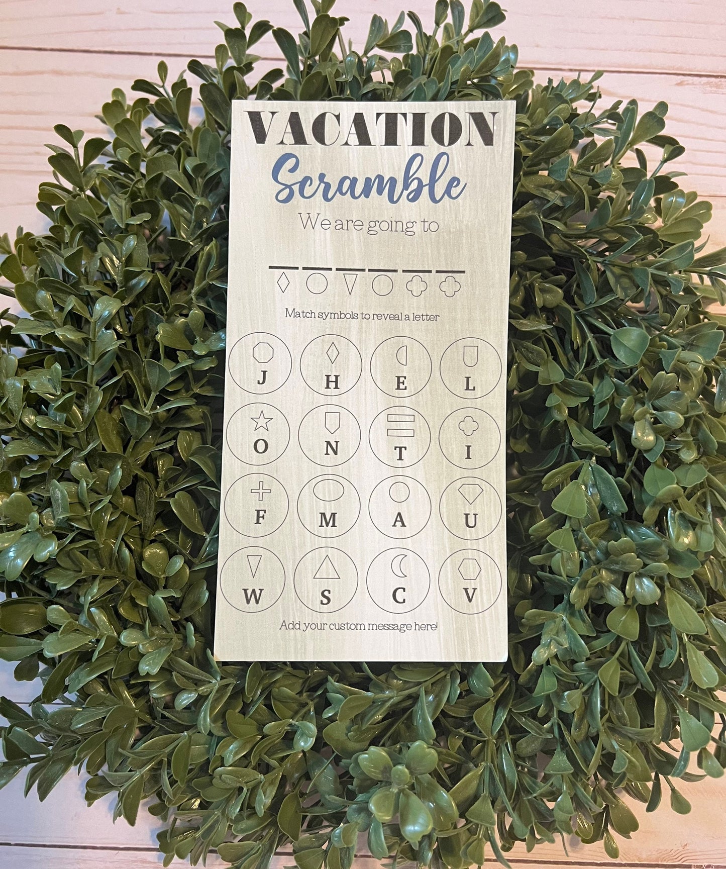Vacation Scramble Scratch Ticket-- Vacation Reveal-Custom Vacation-Trip Gift-Scratch Off Card-Unscramble Words-Scratch Card-Birthday Trip