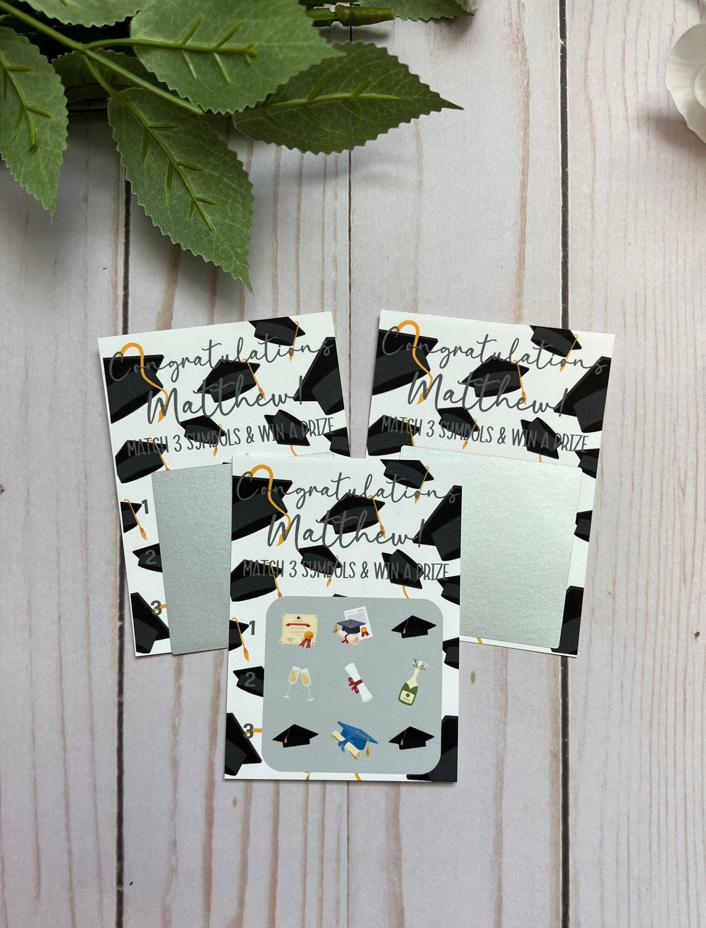 Graduation Party Scratch Game--Graduation Lottery Game-Grad Party Ticket-Custom Grad Game-Graduate Scratch Reveal-Scratch and Win