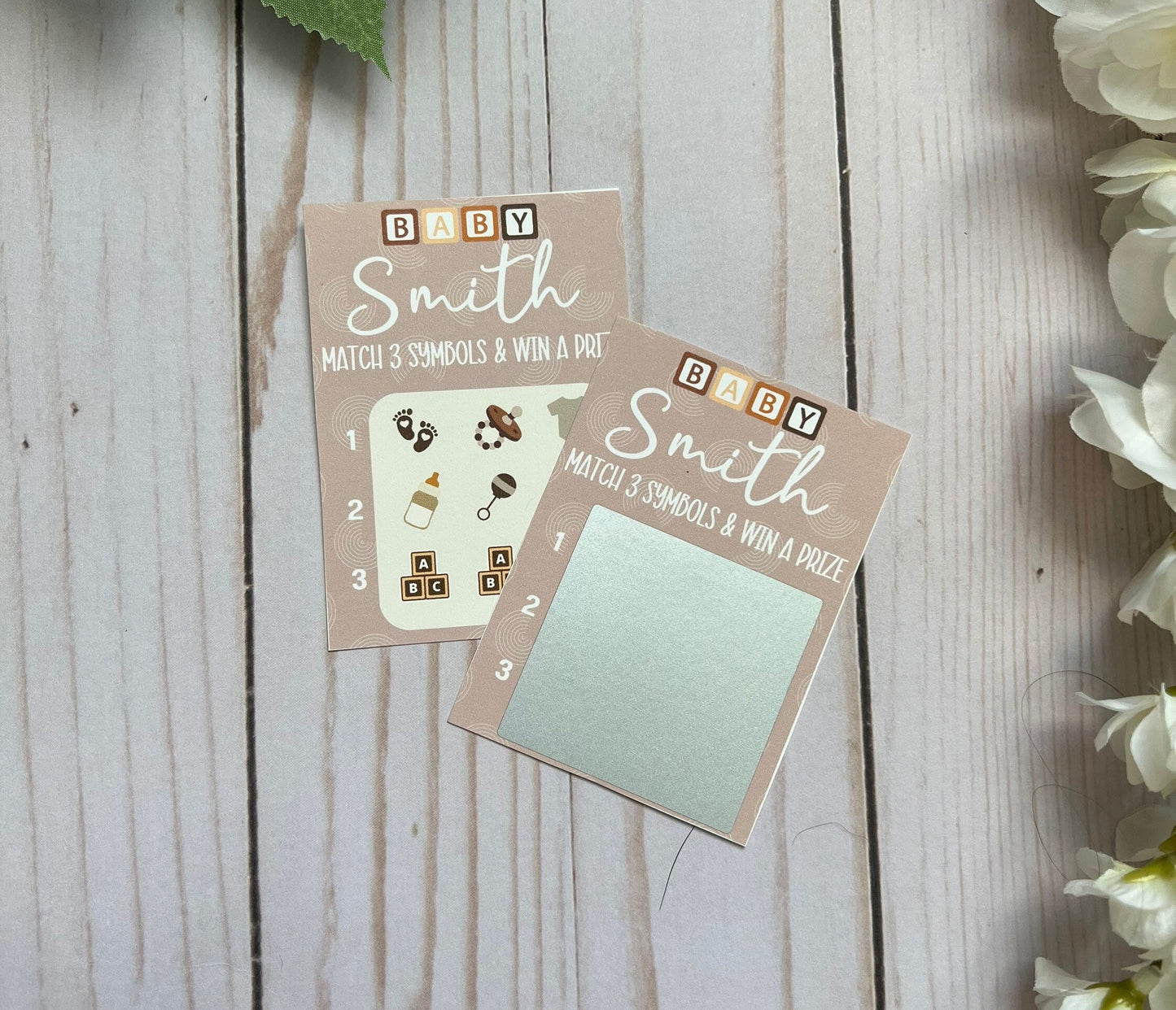 Neutral Baby Lotto Scratch Game--Baby Lottery Game-Diaper Raffle Ticket-Custom Baby Game-Baby Shower Reveal-Scratch Off Game-Scratch and Win
