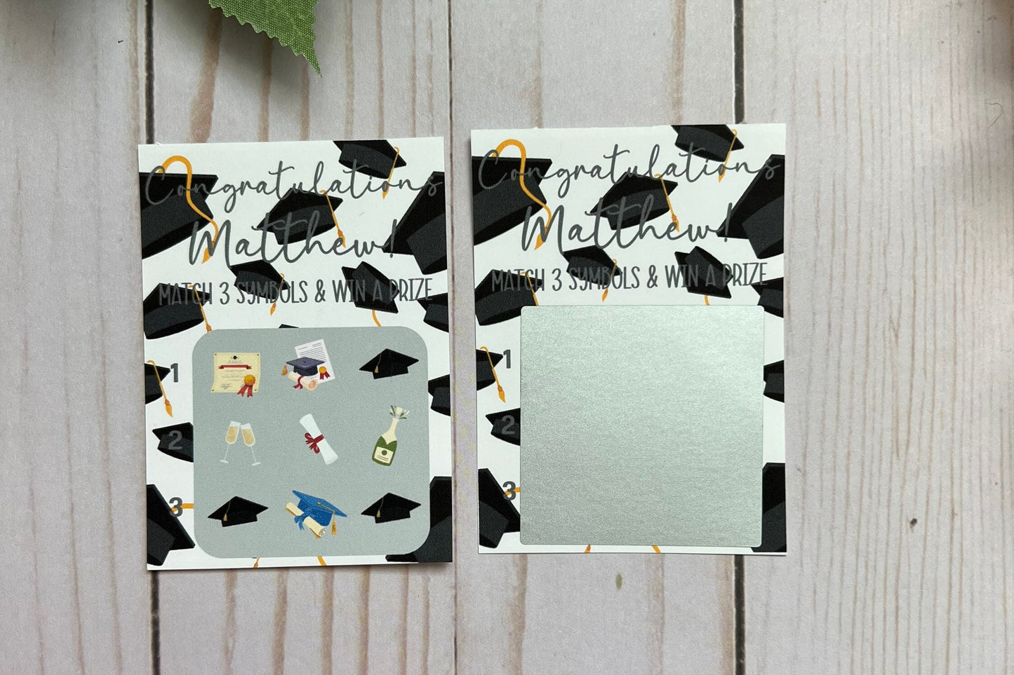 Graduation Party Scratch Game--Graduation Lottery Game-Grad Party Ticket-Custom Grad Game-Graduate Scratch Reveal-Scratch and Win