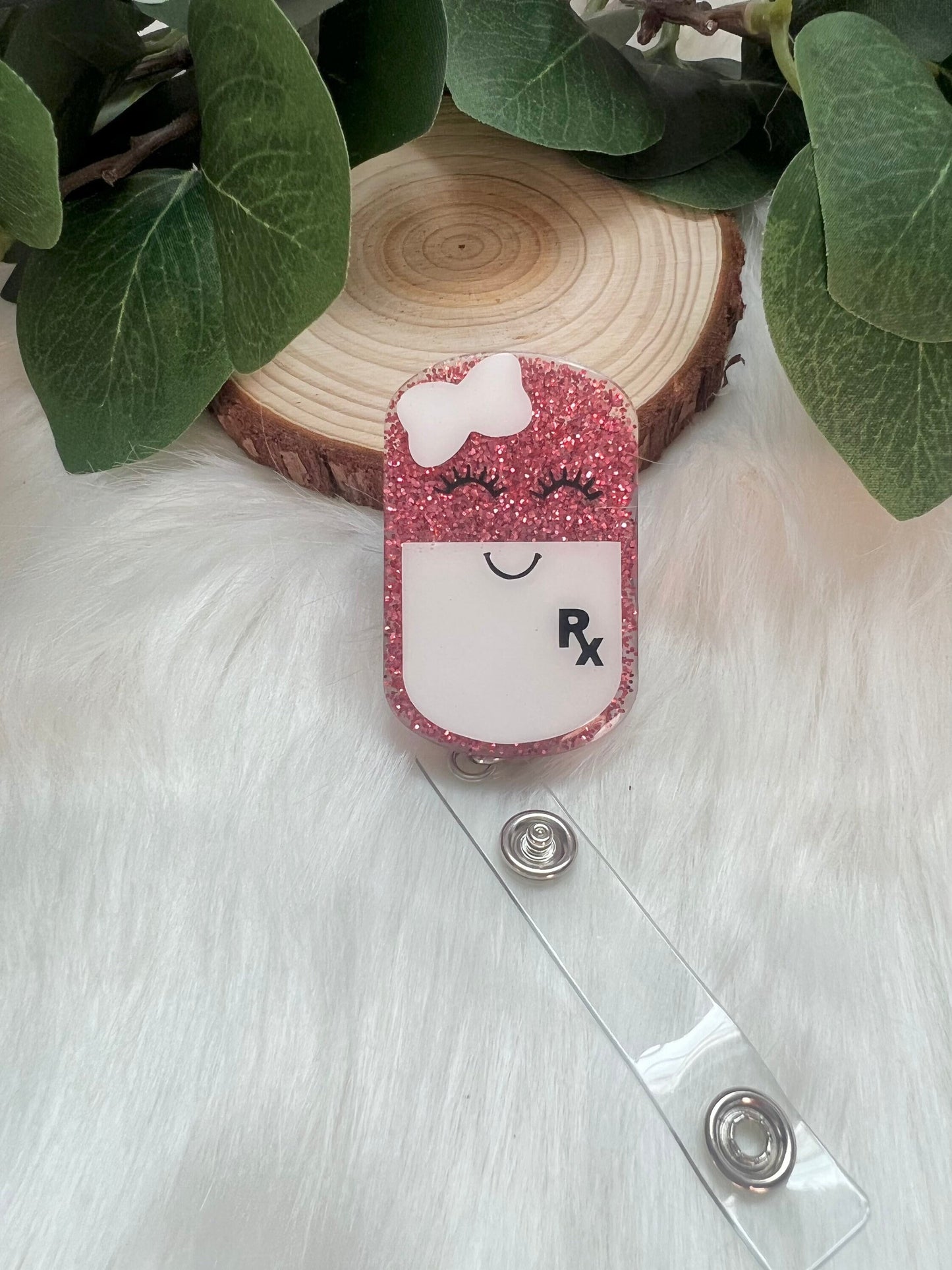 Smiling Pill Badge Reel-- Pharmacy Badge Reel-Pill Badge Reel-Pharmacy Technician Gift-RX Badge Reel-Pharmacist Badge Gift-Pharmacy Grad