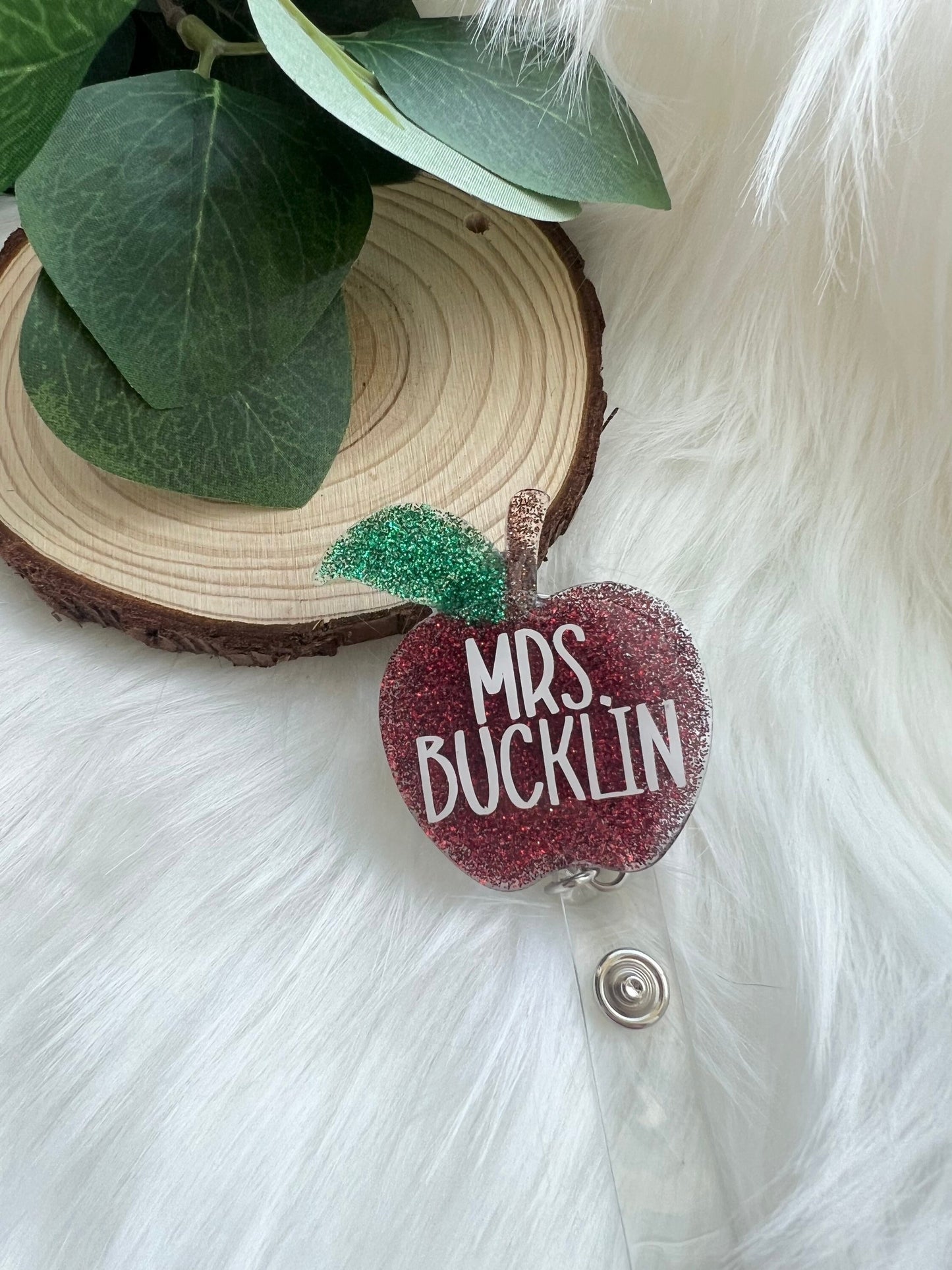 Teacher Apple Badge Reel-- Teacher Badge Reel-Teacher Appreciation-Teacher Badge Holder-First Year Teacher Gifts-Back To School Gifts