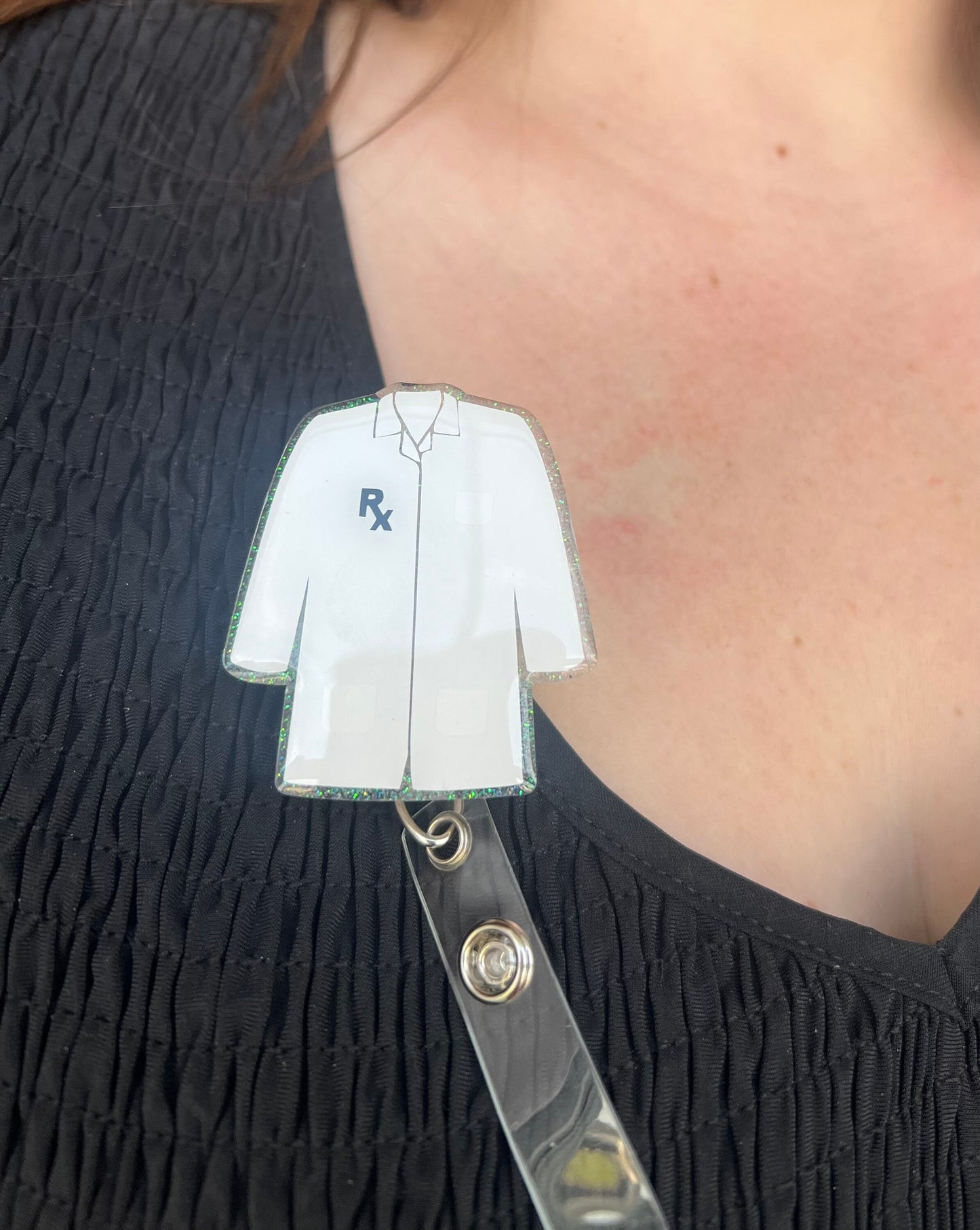 White Coat Badge Reel-- Pharmacy Badge Reel-Medical Badge Reel-Pharmacy Student Gift-RX Badge Reel-Pharmacist Badge Gift-Pharmacy Grad