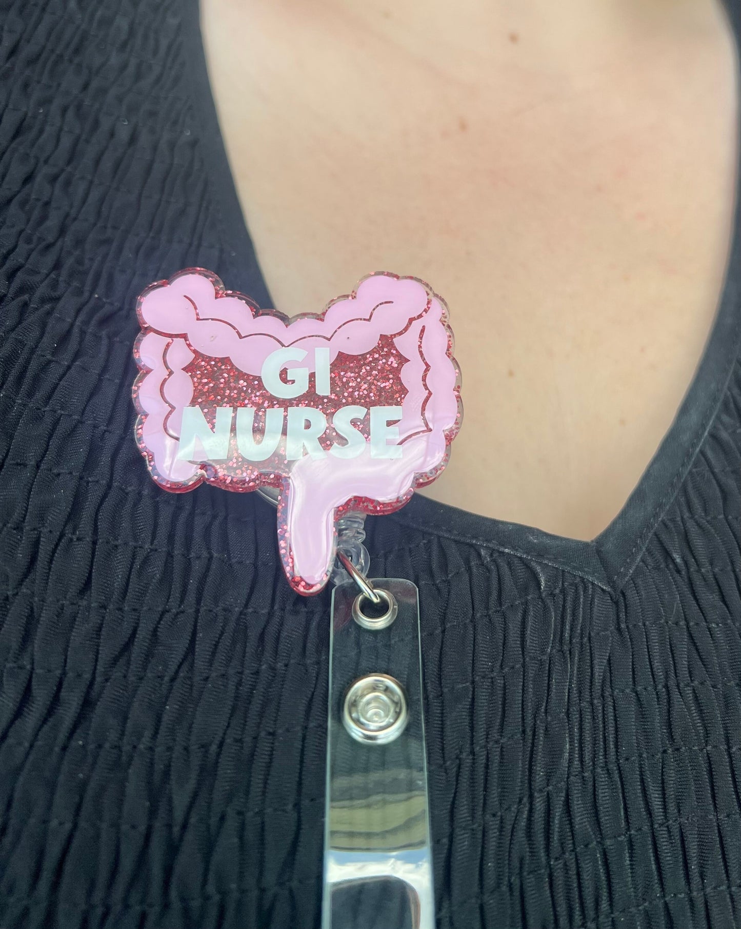 GI Nurse Badge Reel--Medical Badge Reel-Nursing Appreciation Gift-Intestines Badge-Stocking Stuffers-Gastro Nurse Gifts-Colon badge