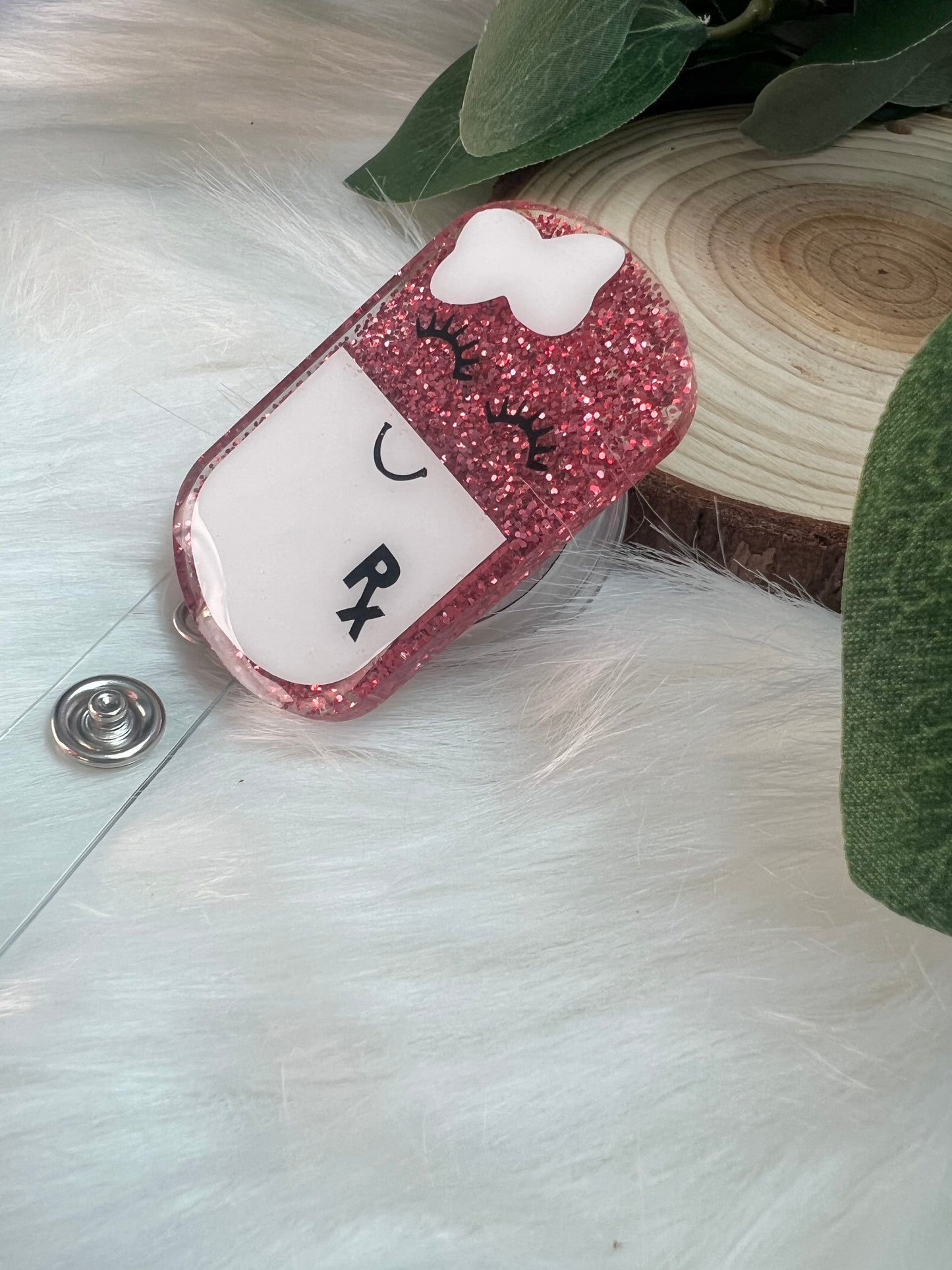 Smiling Pill Badge Reel-- Pharmacy Badge Reel-Pill Badge Reel-Pharmacy Technician Gift-RX Badge Reel-Pharmacist Badge Gift-Pharmacy Grad