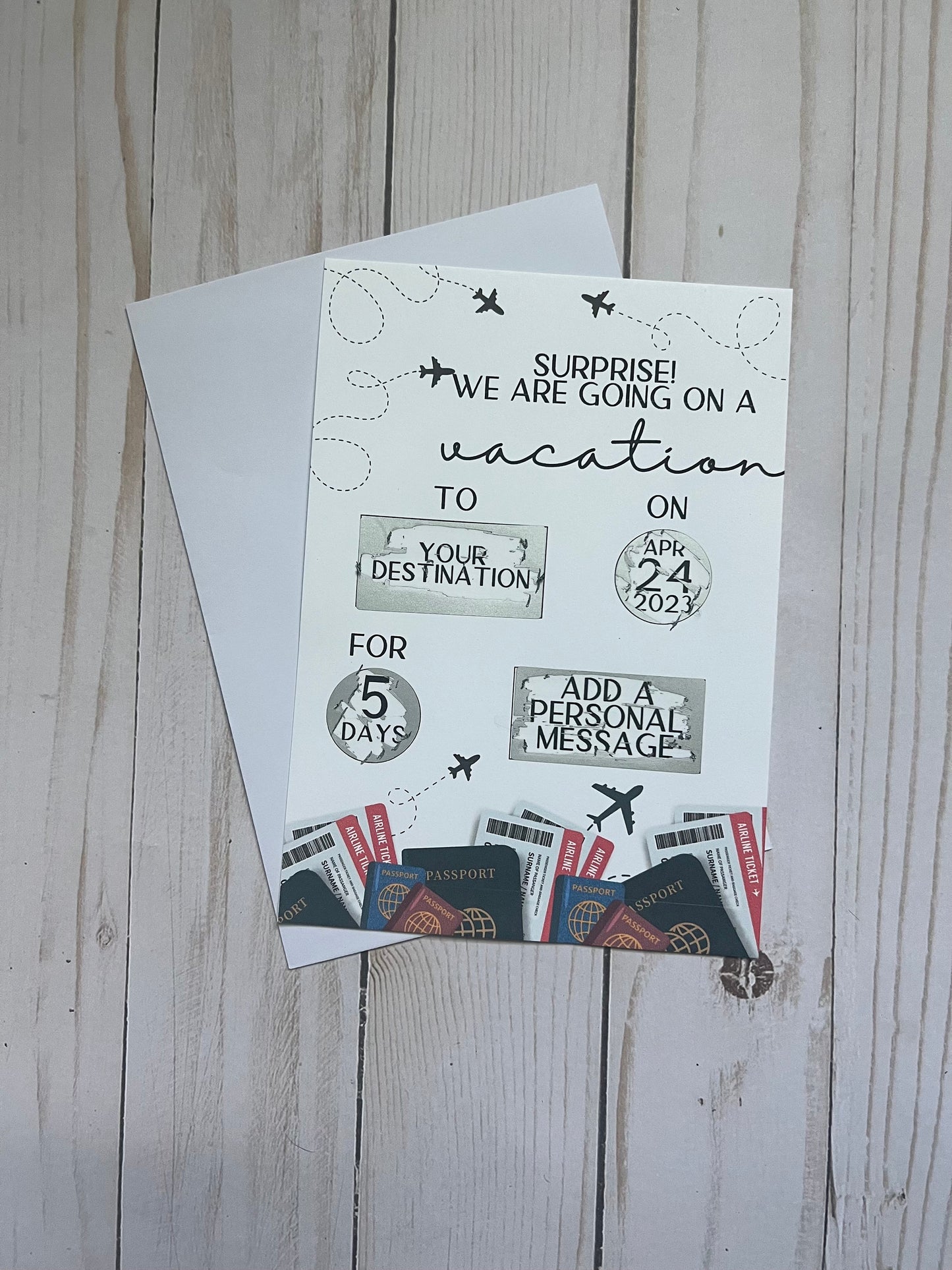 Travel Scratch Off Vacation Reveal--Secret Message-Vacation Reveal-Surprise Trip Ticket-Family Trip 2022-Trip Reveal Puzzle-Graduation Trip