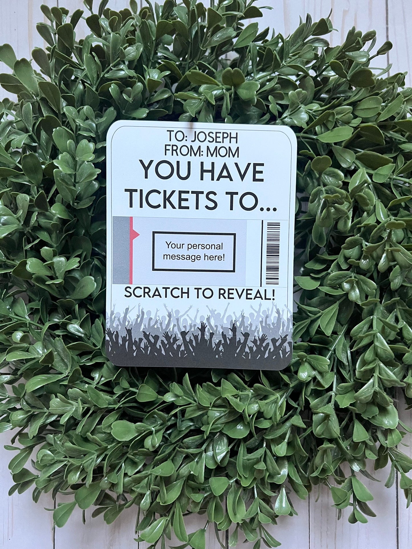 Concert Gift Scratch Off Ticket--Secret Message-Vacation Reveal-Surprise Trip Ticket-Family Trip 2022-Trip Reveal Puzzle-Graduation Trip