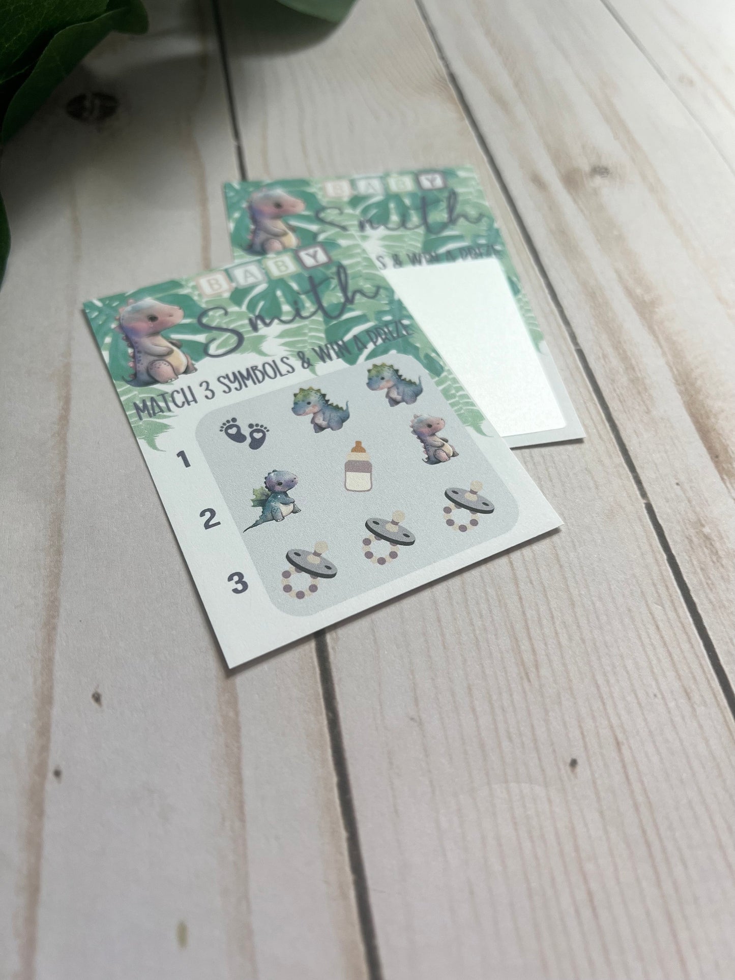 Girl Dinosaur Lotto Scratch Game-Baby Lottery Game-Diaper Raffle Ticket-Custom Baby Game-Baby Shower Reveal-Scratch Off Game-Scratch and Win