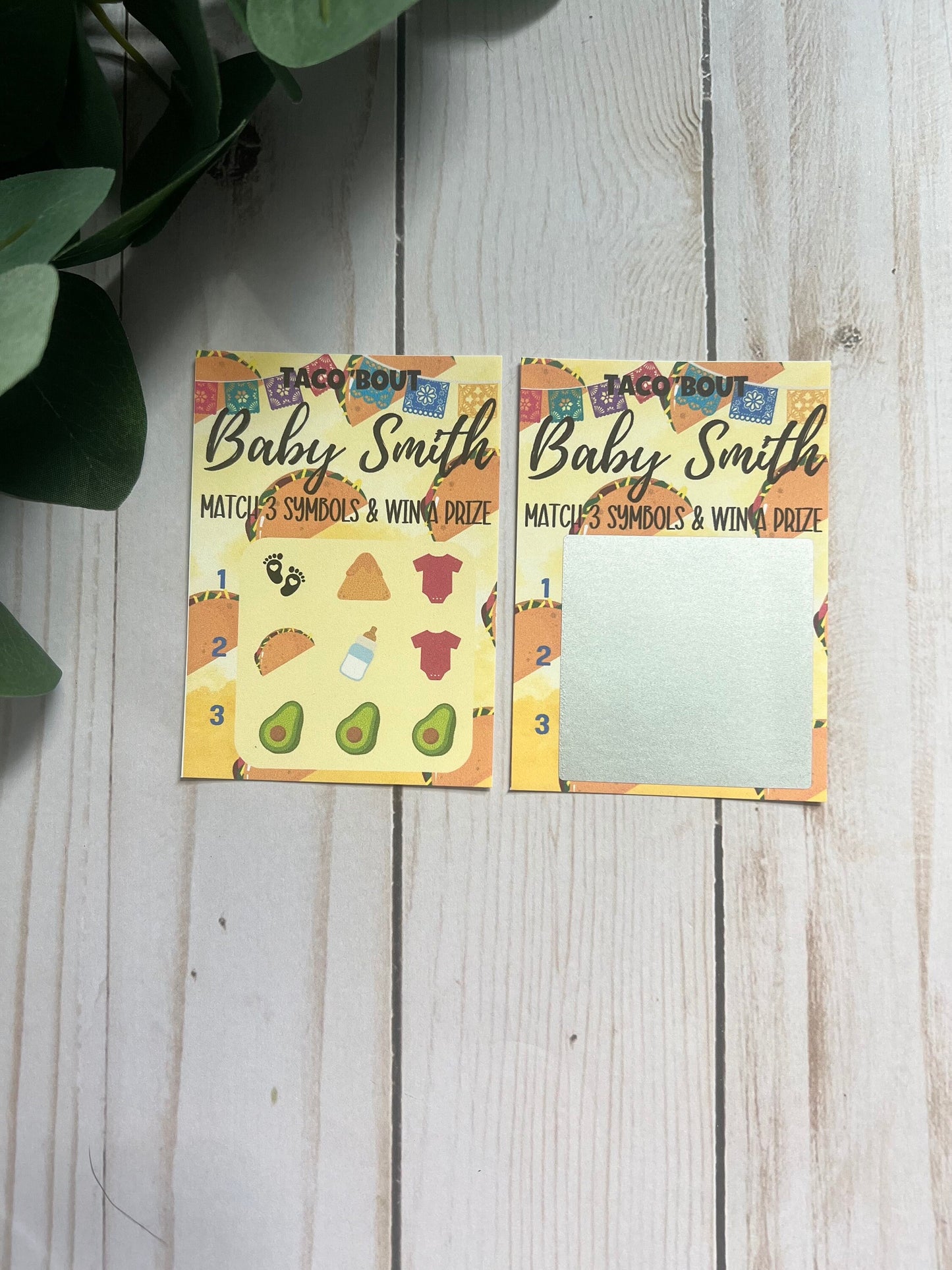 Taco Baby Lotto Scratch Game--Baby Lottery Game-Diaper Raffle Ticket-Custom Baby Game-Baby Shower Reveal-Scratch Off Game-Scratch and Win
