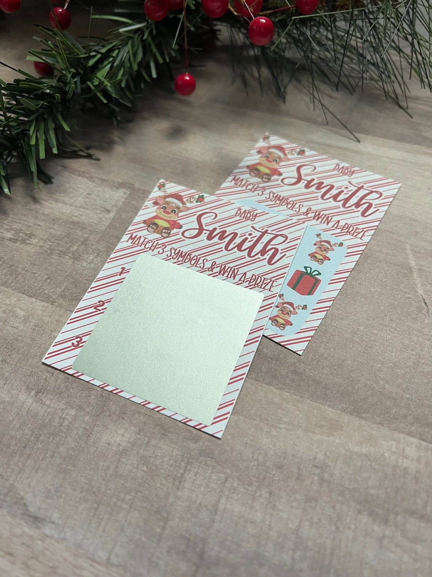 Reindeer Baby Lotto Scratch Game-Baby Lottery Game-Diaper Raffle Ticket-Custom Baby Game-Baby Shower Reveal-Scratch Off Game-Scratch and Win