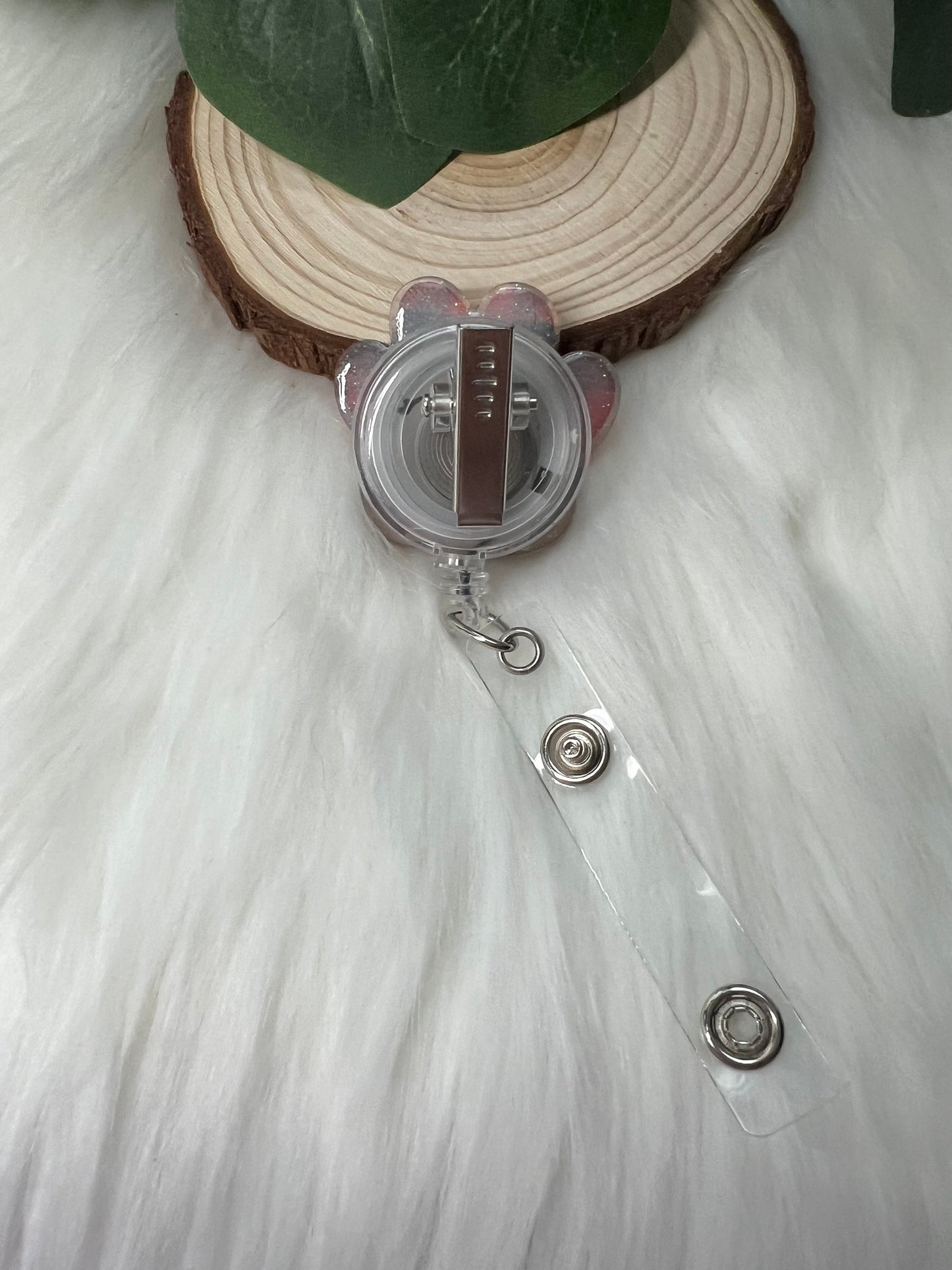 Plaid Paw Print Badge Reel--Dog Print Badge Reel-Dog Mom Badge Reel-Dog Mom Gifts-Corgi Gift-Vet Gift-Glitter Badge Reel-Nurse Badge Reel