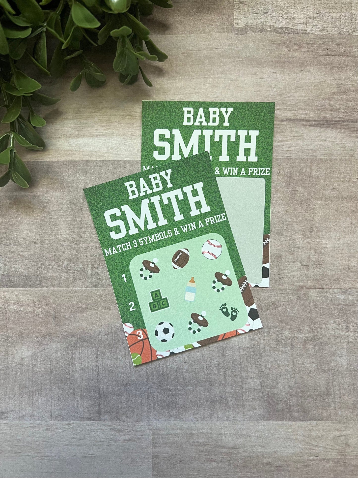 Sports Baby Lotto Scratch Game--Baby Lottery Game-Diaper Raffle Ticket-Custom Baby Game-Baby Shower Reveal-Scratch Off Game-All Star Baby