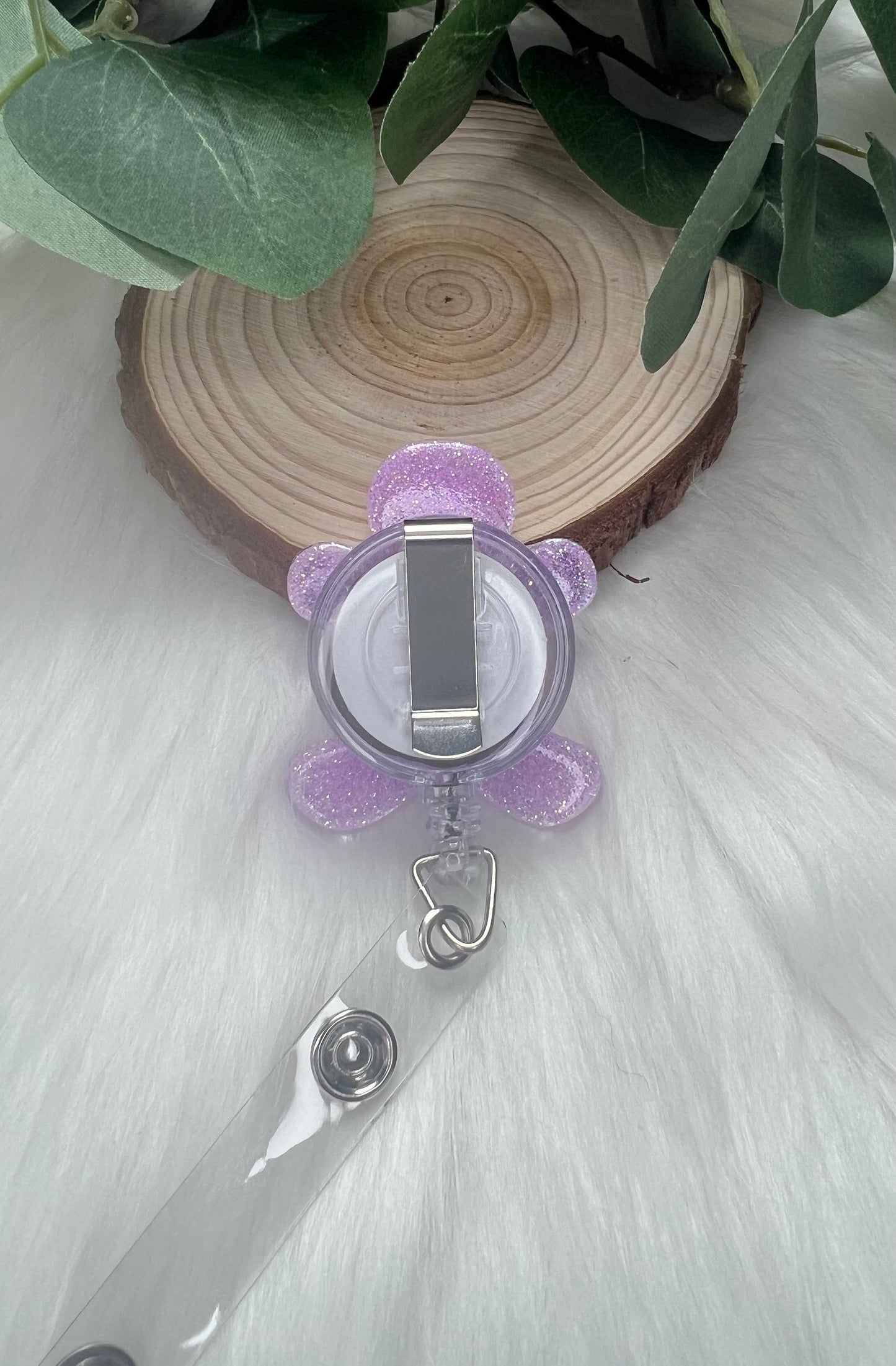 Lavender Ginderbread Badge Reel—Pink Christmas Badge Reel-Nurse Badge Reel-Winter Badge Reel-Festive Badge Reel-Stocking Stuffer