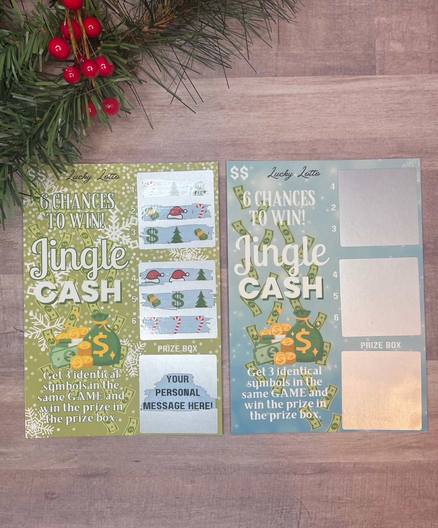 Jingle Scratch Ticket-- Christmas Scratch Card-Scratch Off Card-Secret Message-Baby Reveal Ideas-Secret Message Card-Surprise Trip Ticket