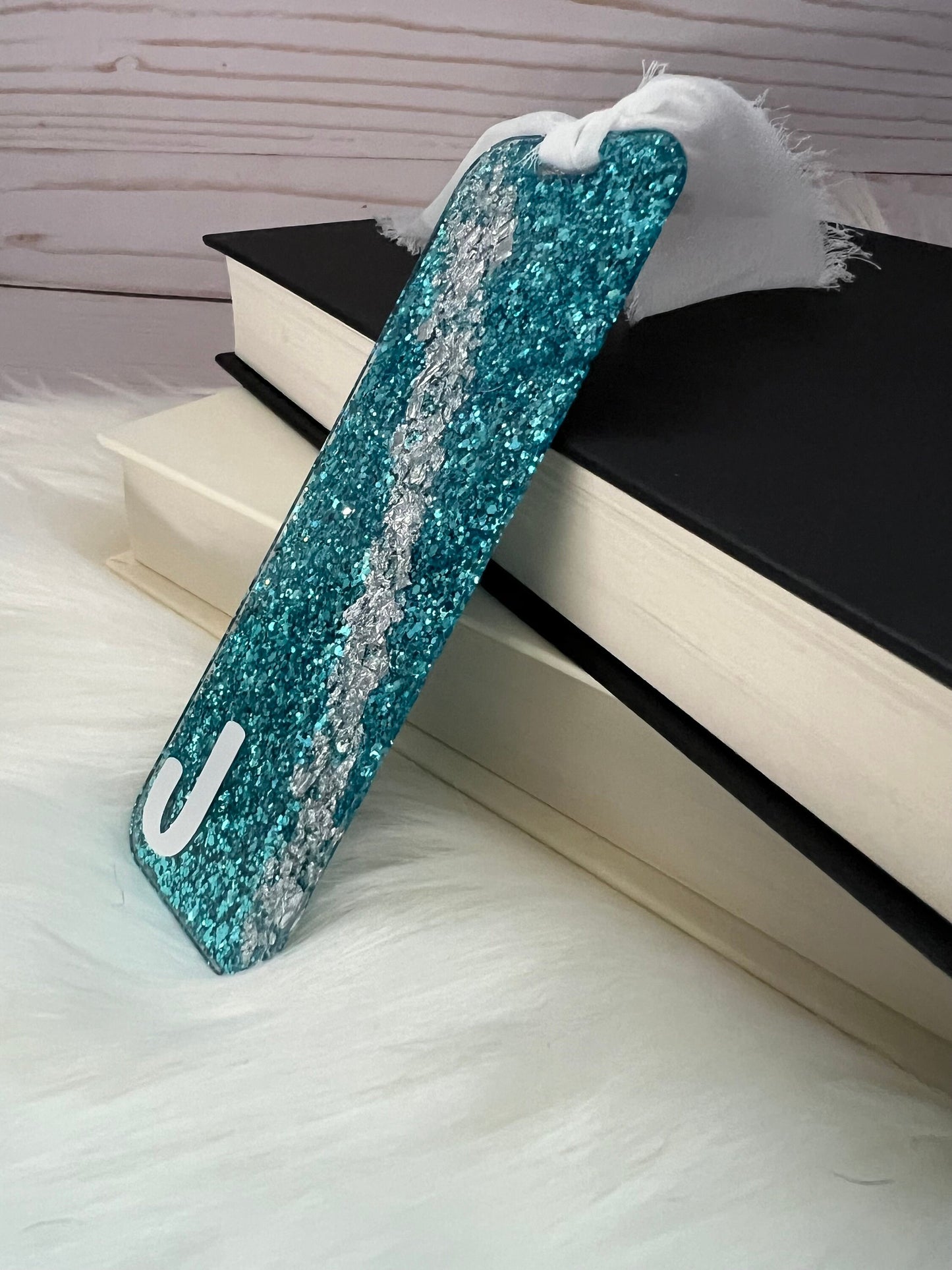 Custom Glitter and Foil Initial Bookmark--Book Lover Gift-Personalized Bookmark-Glitter Acrylic Bookmark-Gift for Readers-Cute Bookmark Gift