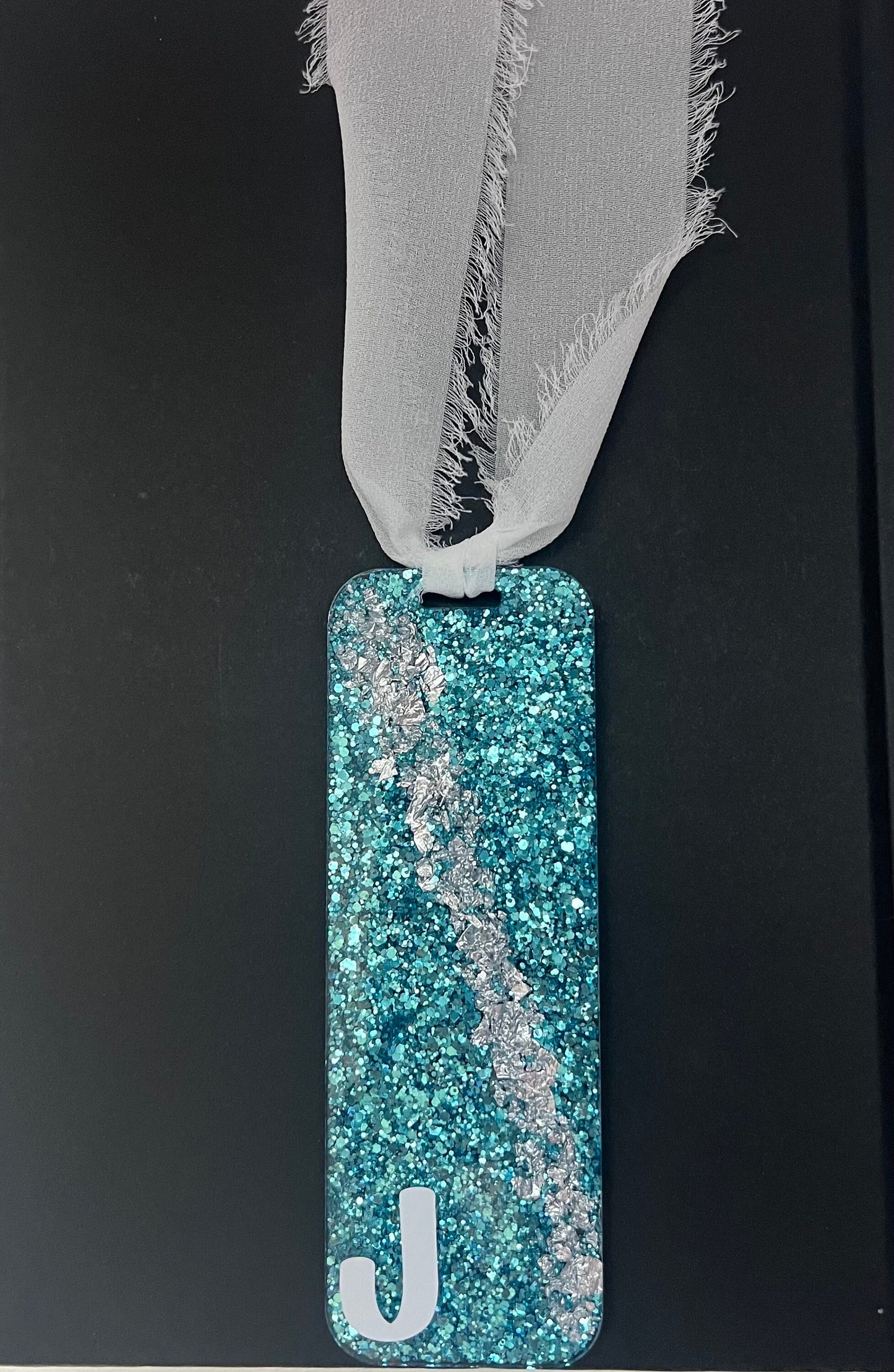Custom Glitter and Foil Initial Bookmark--Book Lover Gift-Personalized Bookmark-Glitter Acrylic Bookmark-Gift for Readers-Cute Bookmark Gift