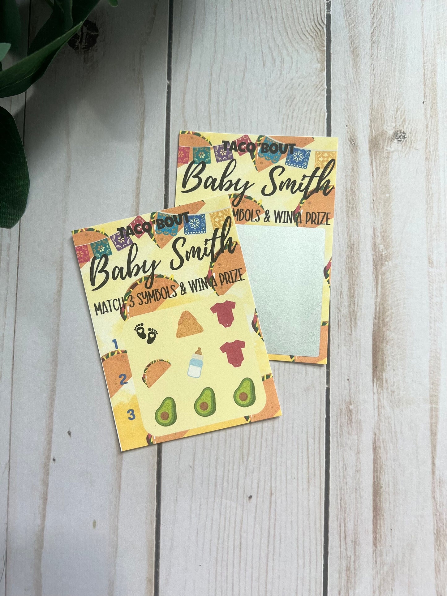 Taco Baby Lotto Scratch Game--Baby Lottery Game-Diaper Raffle Ticket-Custom Baby Game-Baby Shower Reveal-Scratch Off Game-Scratch and Win