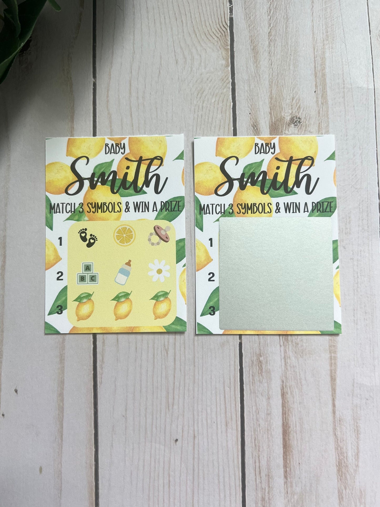 Lemon Lotto Scratch Game--Baby Lottery Game-Diaper Raffle Ticket-Custom Baby Game-Baby Shower Reveal-Scratch Off Game-Scratch and Win