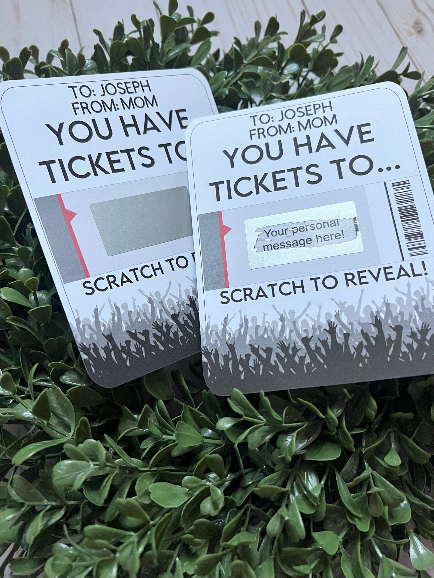 Concert Gift Scratch Off Ticket--Secret Message-Vacation Reveal-Surprise Trip Ticket-Family Trip 2022-Trip Reveal Puzzle-Graduation Trip