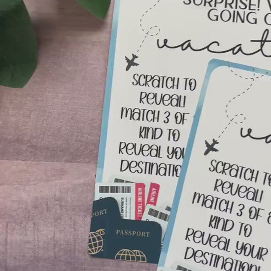 Travel Scratch and Match Vacation Reveal--Secret Message-Vacation Reveal-Surprise Trip Ticket-Family Trip 2023-Trip Reveal Puzzle