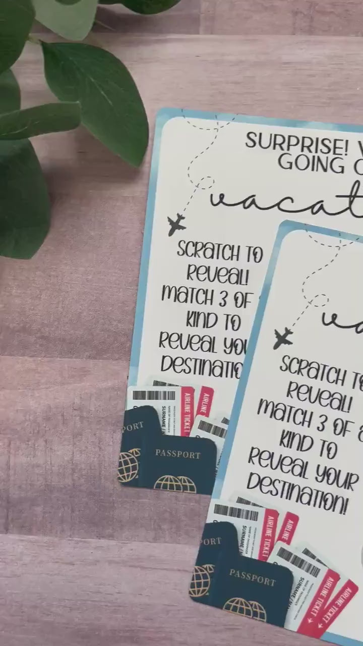 Travel Scratch and Match Vacation Reveal--Secret Message-Vacation Reveal-Surprise Trip Ticket-Family Trip 2023-Trip Reveal Puzzle