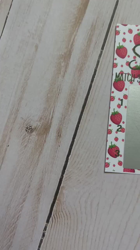 Strawberry Lotto Scratch Game--Baby Lottery Game-Diaper Raffle Ticket-Custom Baby Game-Baby Shower Reveal-Scratch Off Game-Scratch and Win