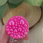 Hot Pink Pearl Badge Reel--Heart Badge Reel-Pearl Badge Reel-Pearl Badge Holder-Badge Reel Cute-Glitter Badge Reel-Flashy Badge