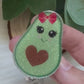 Glitter Avocado Badge Reel--Avocado Love Badge Reel-Cute Avocado Badge Reel-Coworker Gift-Glitter Avocado Heart Badge-Nurse Badge Reel