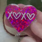 XOXO Glitter Heart Badge Reel--Heart Badge Reel-Cupid Badge Reel-Love Day Gift-Valentine's Gift-Glitter Badge Reel-Flashy Badge Reel