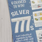 Silver Sevens Scratch Ticket-- Scratch Card-Scratch Off Card-Secret Message-Baby Reveal Ideas-Secret Message Card-Surprise Trip Ticket