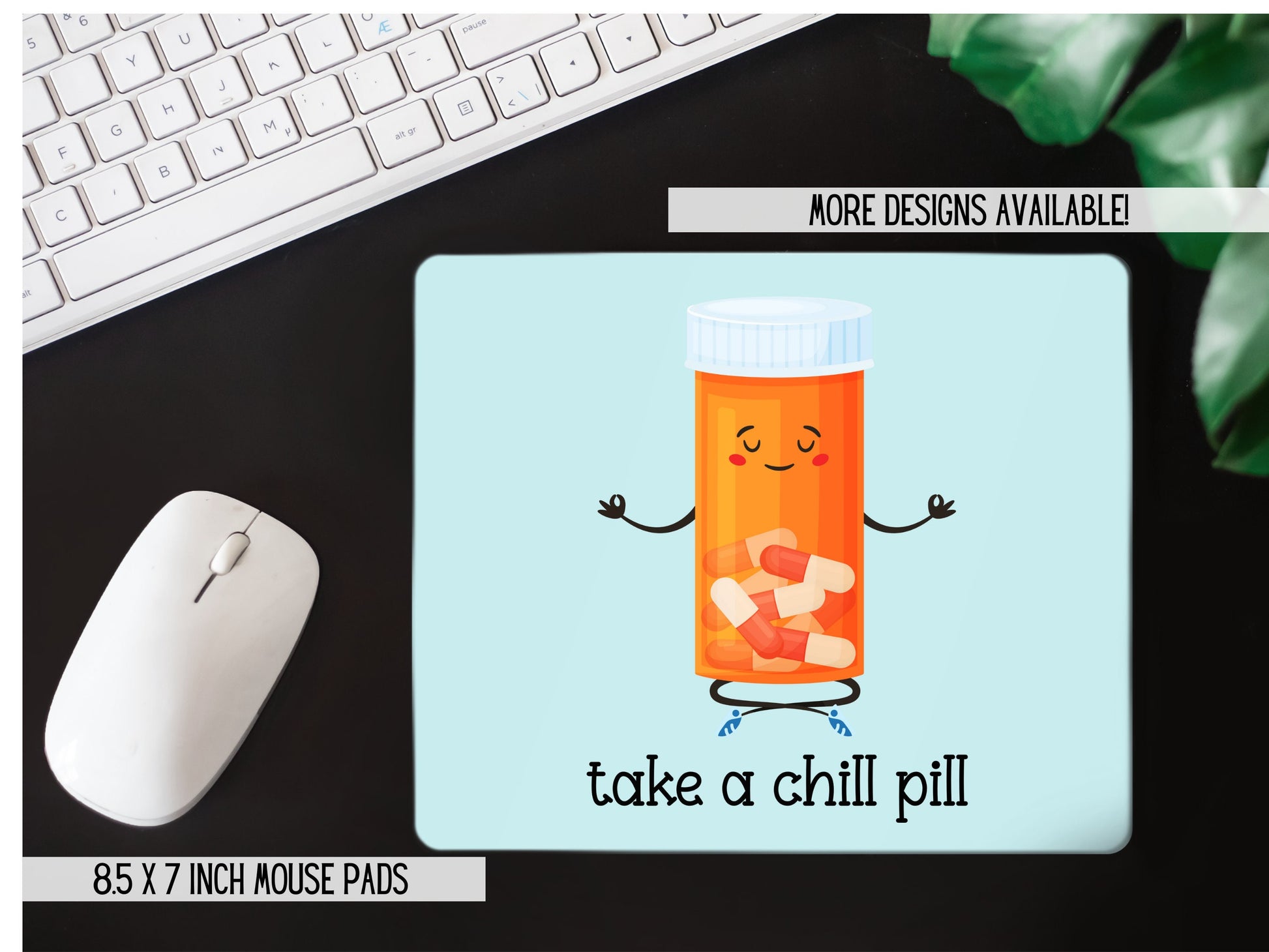 Take a Chill Pill Mouse Pad-Pharmacy Student Gift-Pharmacy Supplies-PharmD Gift-Pharmacist Gift-Pharmacy Puns-Pharmacy Gift Exchange