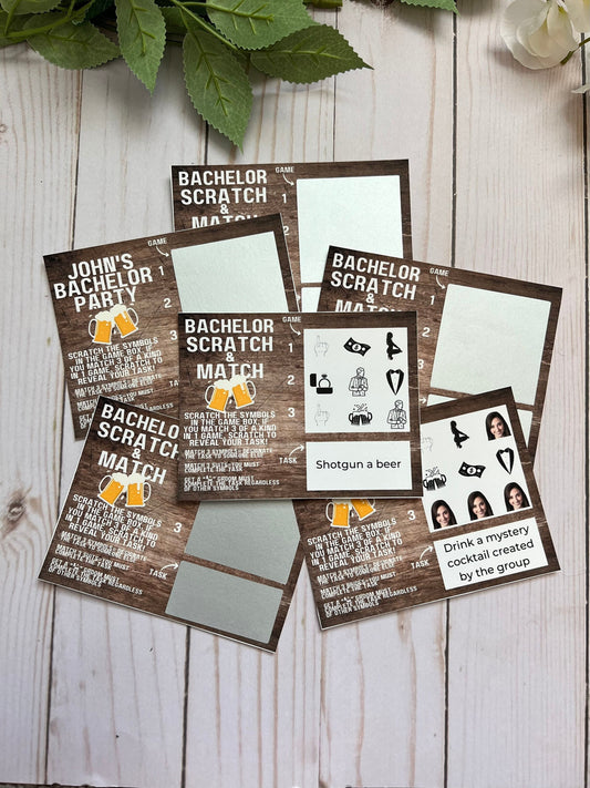 Bachelor Scratch And Match Dare Game--Bachelor Weekend-Beach Bachelor-Bachelor Hunt-Bachelor Game-Bachelor Party Games-Bachelor Party Task