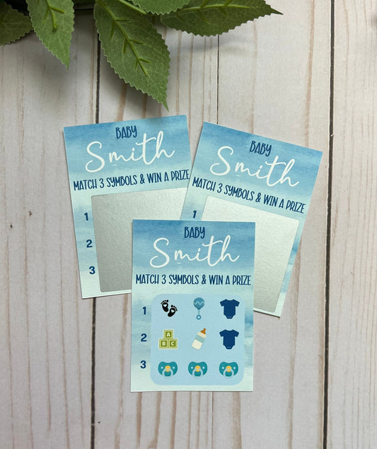 Baby Boy Lotto Scratch Game--Baby Lottery Game-Diaper Raffle Ticket-Custom Baby Game-Baby Shower Reveal-Scratch Off Game-Scratch and Win