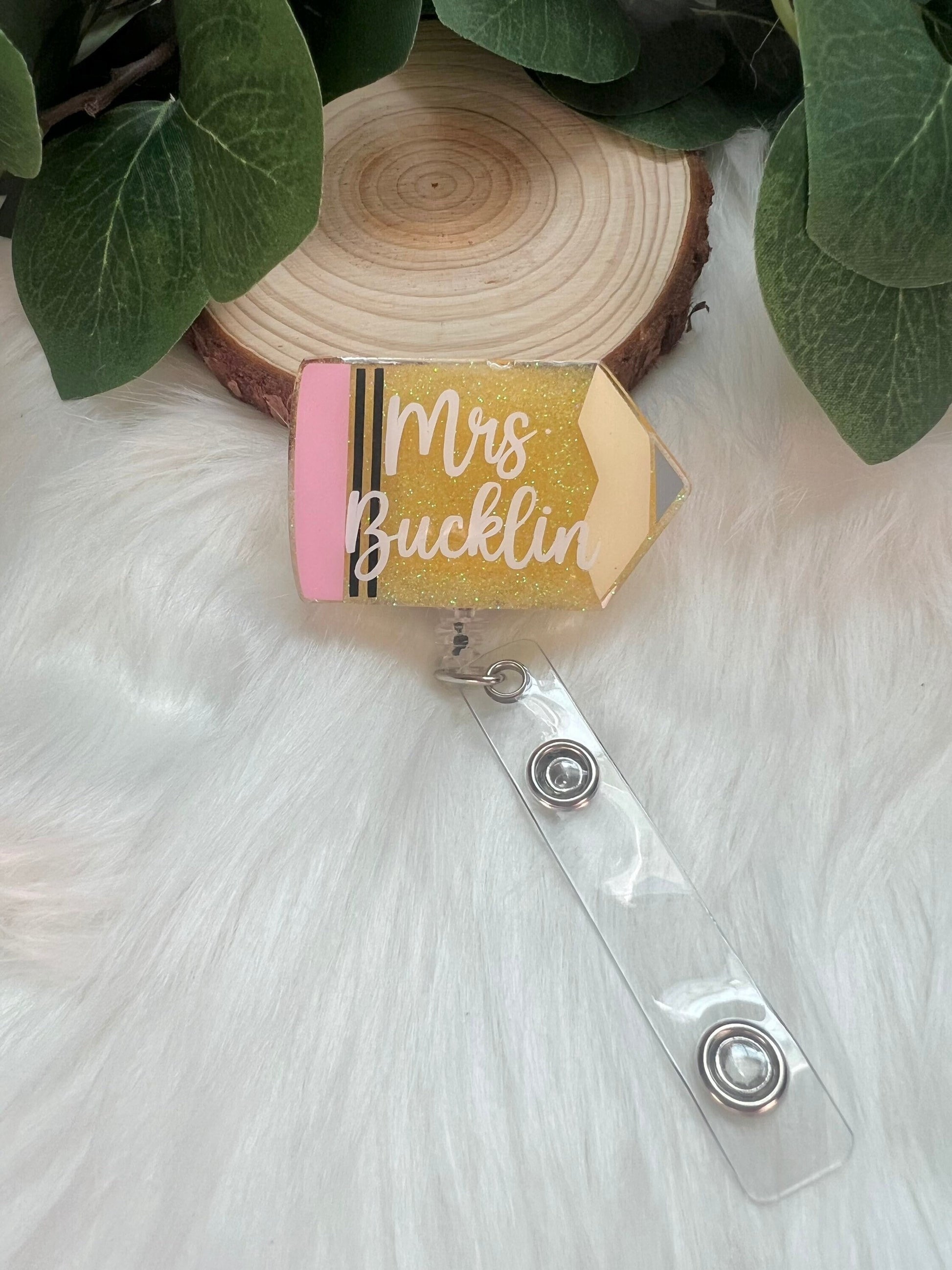 Teacher Pencil Badge Reel-- Teacher Badge Reel-Teacher Appreciation-Teacher Badge Holder-First Year Teacher Gifts-Back To School Gifts