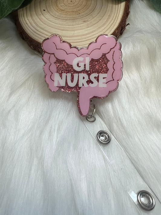 GI Nurse Badge Reel--Medical Badge Reel-Nursing Appreciation Gift-Intestines Badge-Stocking Stuffers-Gastro Nurse Gifts-Colon badge