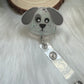 Spotted Dog Badge Reel--Labrador Badge Reel-Dog Mom Badge Reel-Dog Mom Gifts-Veterinarian Gift-Dog Lover Gift-Glitter Badge Reel-Nurse Badge