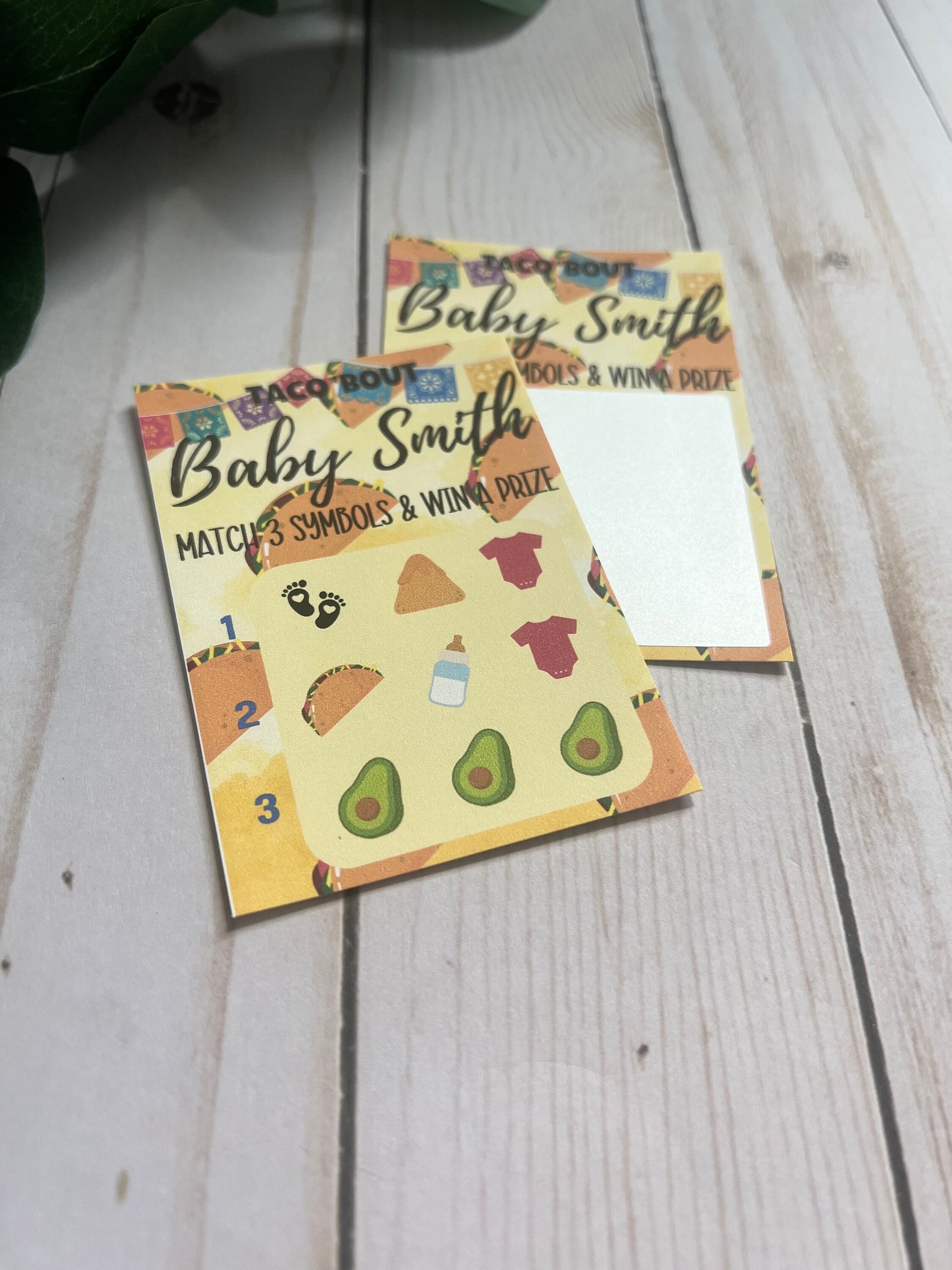 Taco Baby Lotto Scratch Game--Baby Lottery Game-Diaper Raffle Ticket-Custom Baby Game-Baby Shower Reveal-Scratch Off Game-Scratch and Win