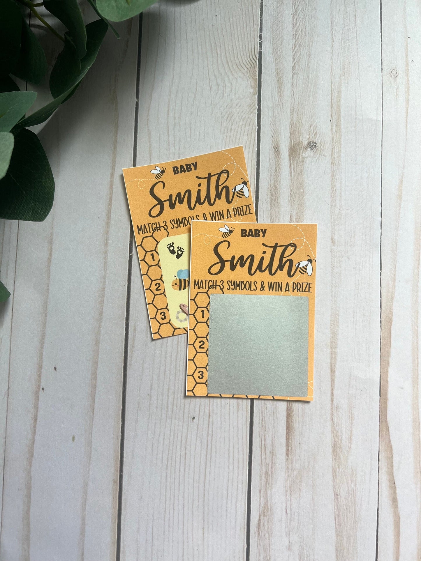 Bee Lotto Scratch Game--Baby Lottery Game-Diaper Raffle Ticket-Custom Baby Game-Baby Shower Reveal-Scratch Off Game-Scratch and Win