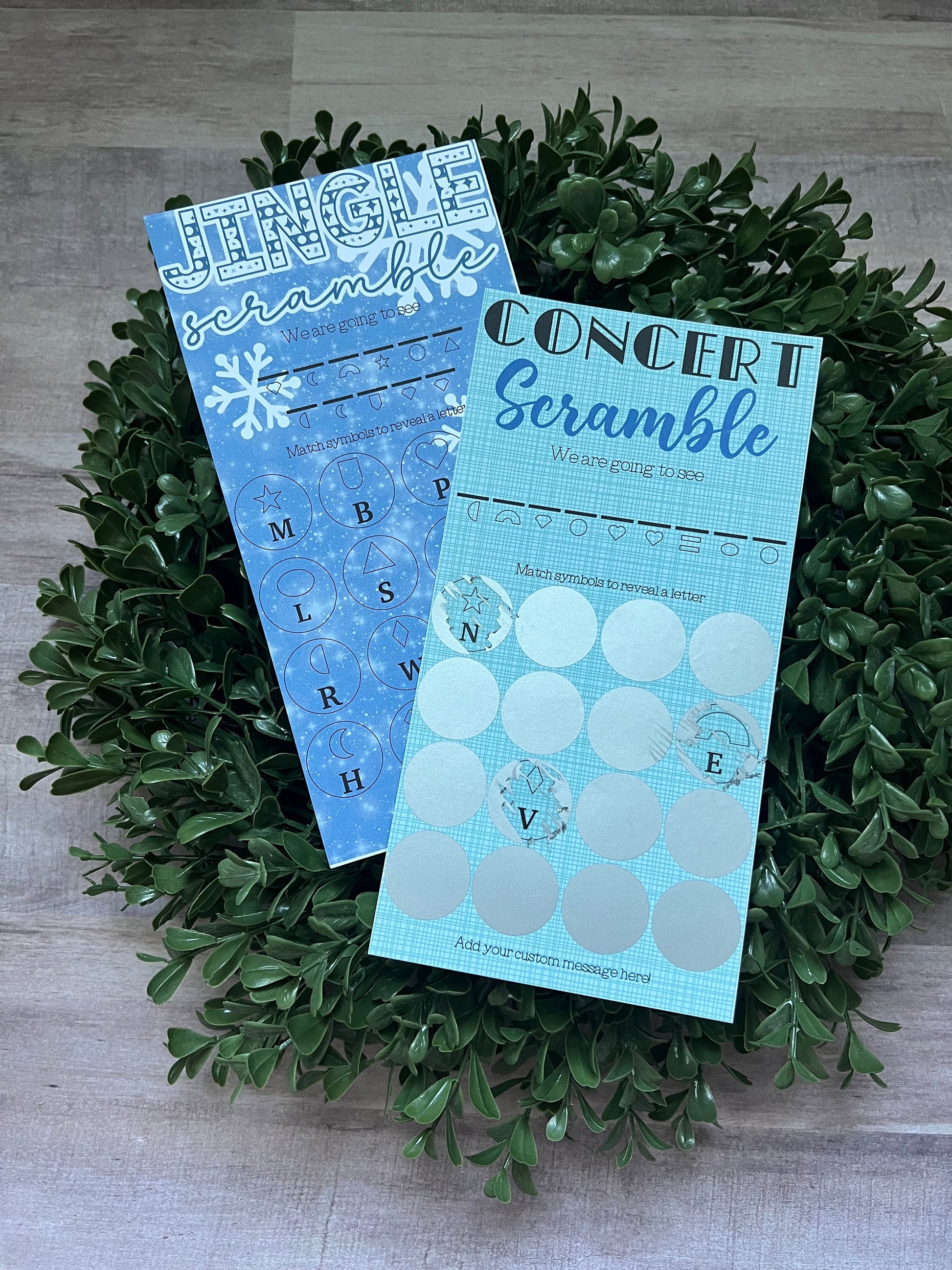 Concert Scramble Scratch Ticket-- Concert Ticket-Custom Concert-Concert Gift-Scratch Off Card-Unscramble Words-Scratch Card-Birthday Concert