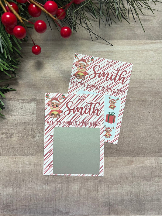 Reindeer Baby Lotto Scratch Game-Baby Lottery Game-Diaper Raffle Ticket-Custom Baby Game-Baby Shower Reveal-Scratch Off Game-Scratch and Win