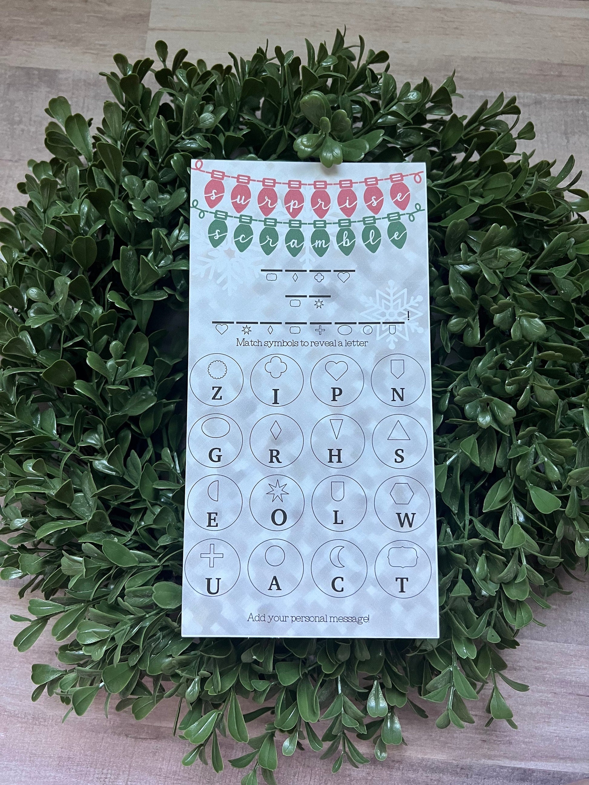 Surprise Scramble Scratch Ticket-- Scratch Card-Scratch Off Card-Secret Message-Baby Reveal Ideas-Secret Message Card-Surprise Trip Ticket