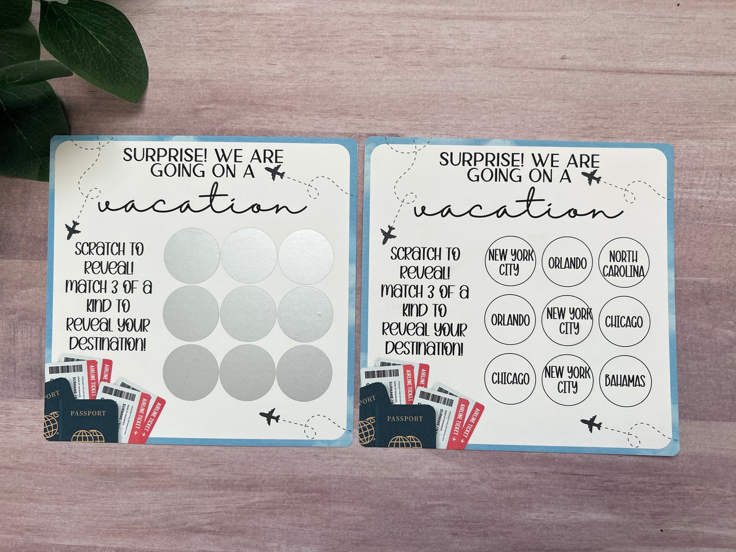 Travel Scratch and Match Vacation Reveal--Secret Message-Vacation Reveal-Surprise Trip Ticket-Family Trip 2023-Trip Reveal Puzzle