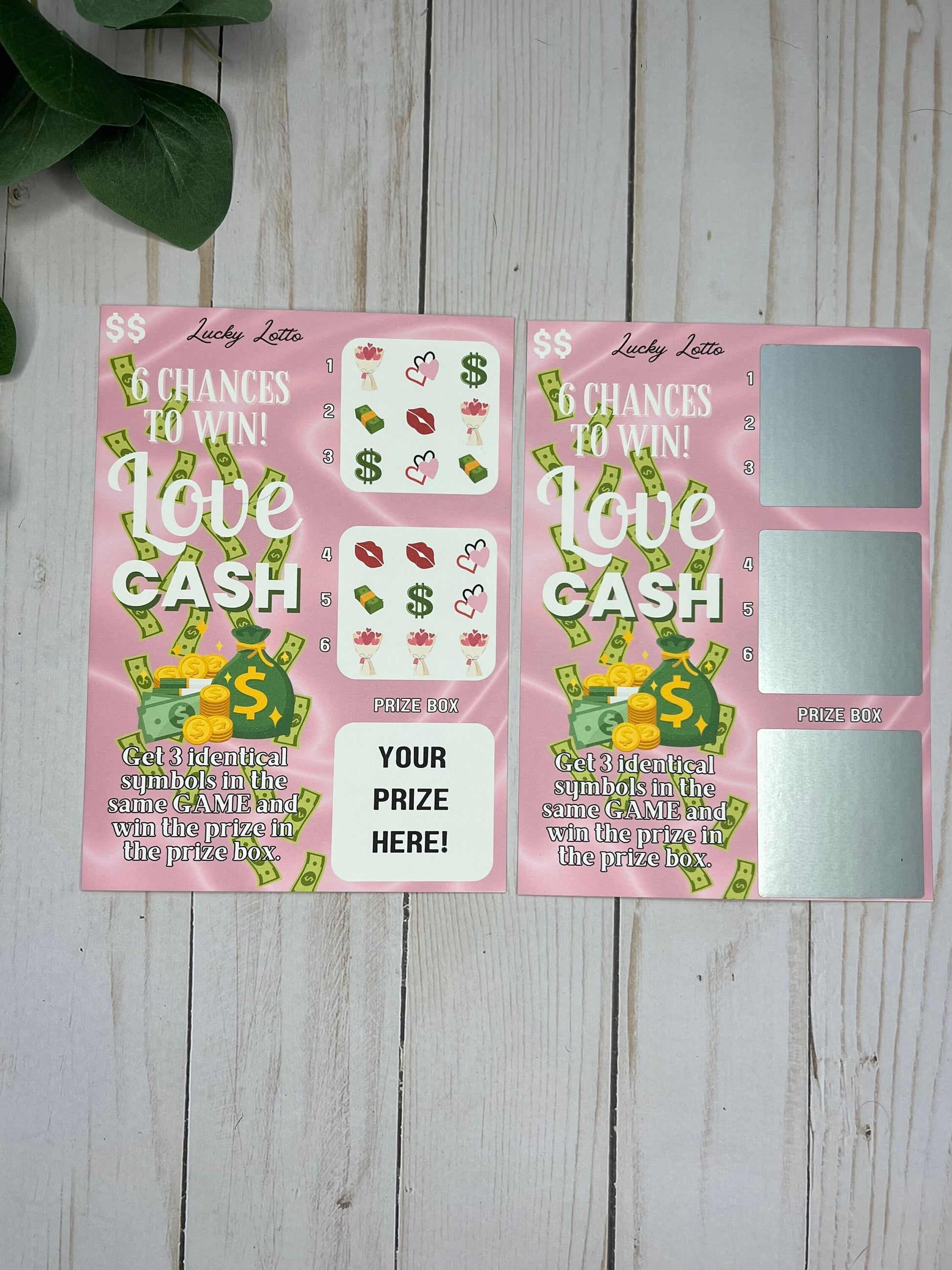 Love Scratch Ticket-- Valentine Scratch Card-Valentine Lottery Gag Gift-Love Day Vacation reveal-Scratch Off Card-Secret Message